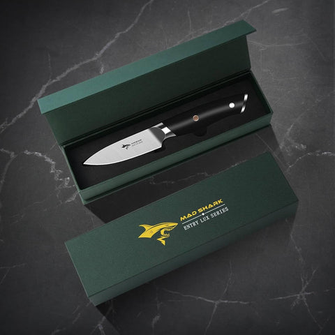 MAD SHARK 3.5-inch paring knife in gift-ready packaging