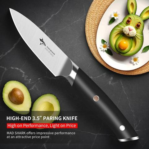 MAD SHARK 3.5-inch paring knife ultra sharp edge ready for fine slicing