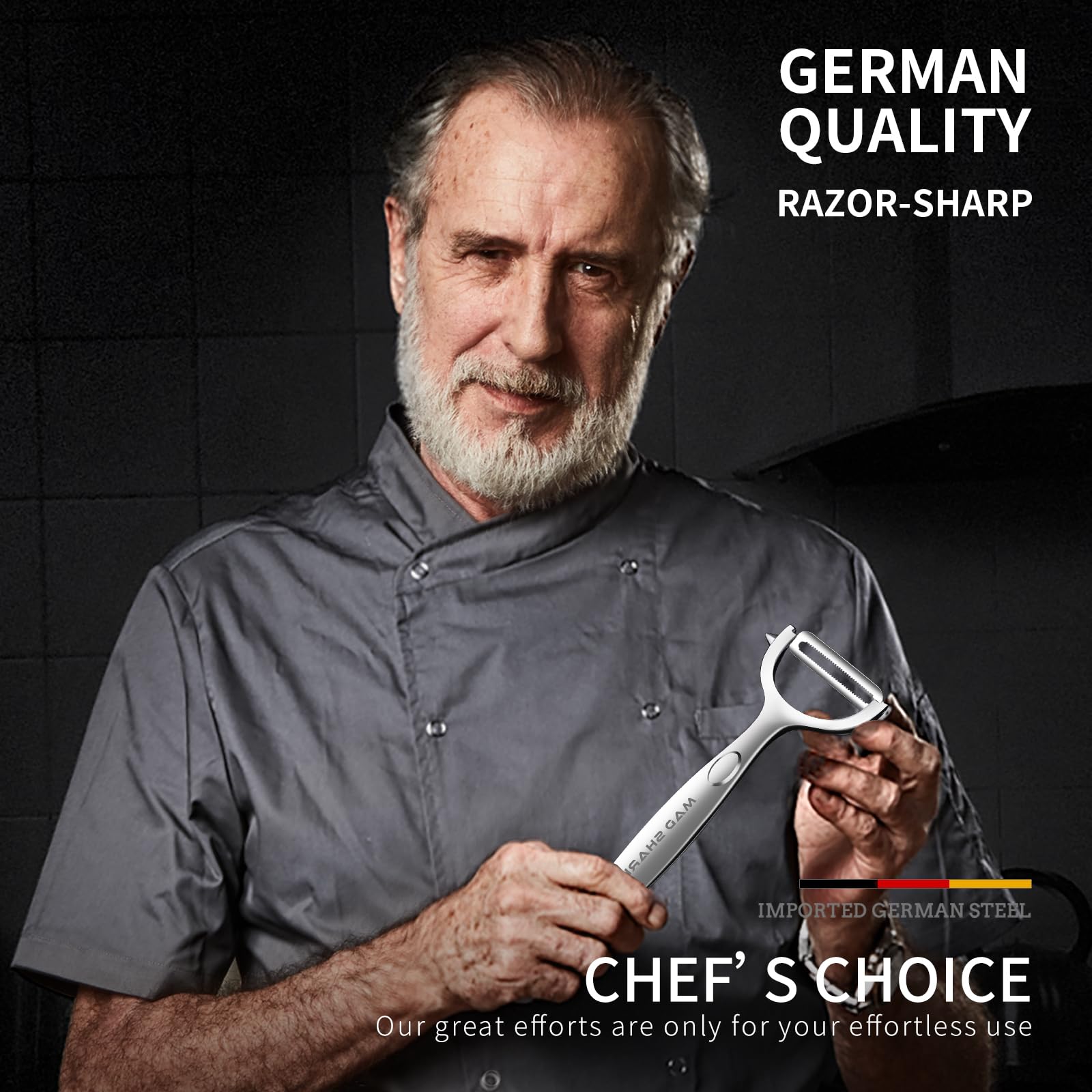 MAD SHARK dishwasher-safe peeler cleans quickly after use