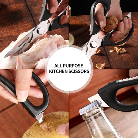 MAD SHARK kitchen scissors bottle-opener doubles as a pry bar for packaging.