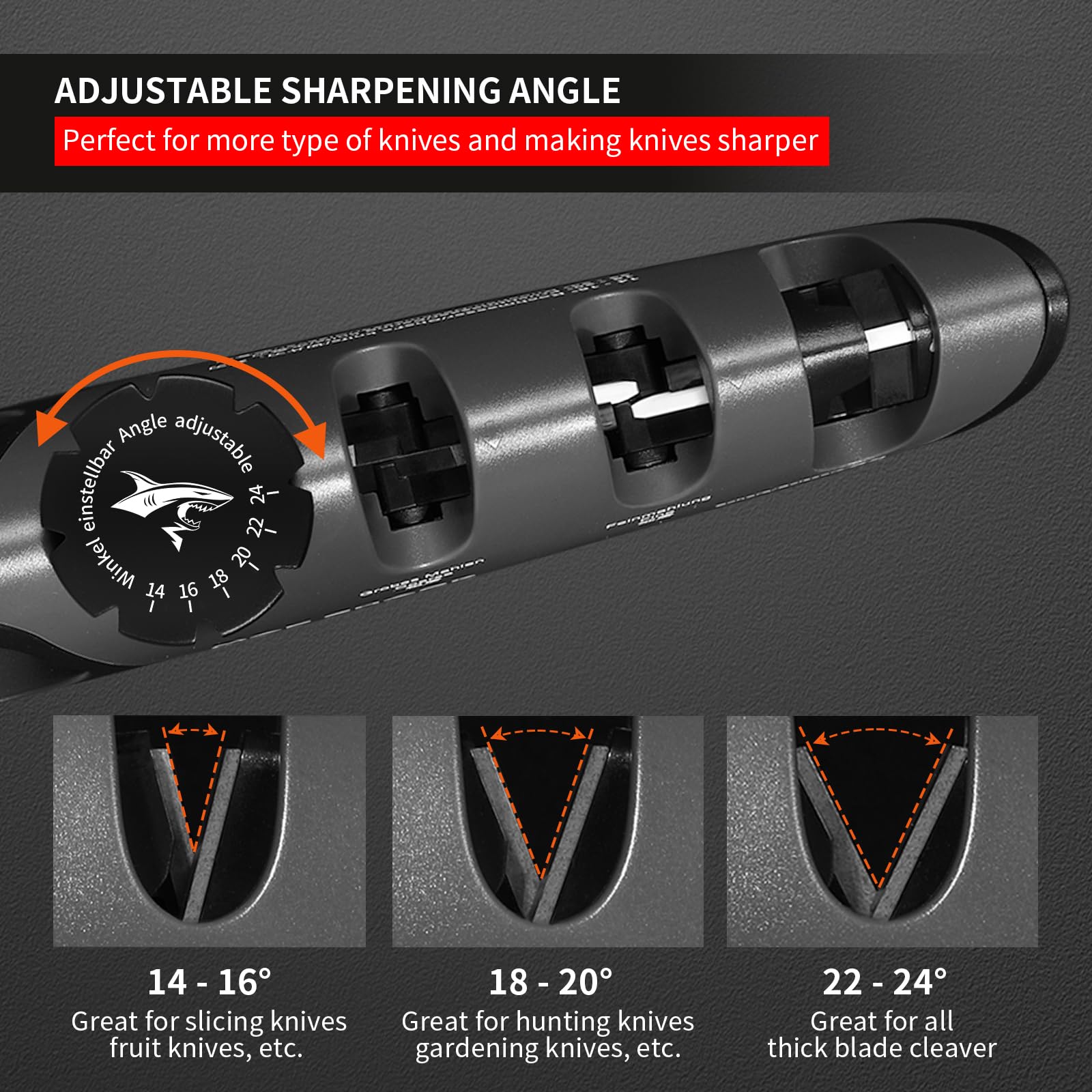 MAD SHARK knife sharpener travel-friendly for camp or travel.