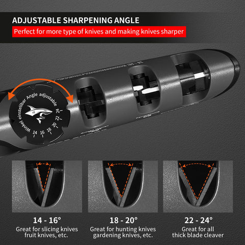 MAD SHARK knife sharpener travel-friendly for camp or travel.