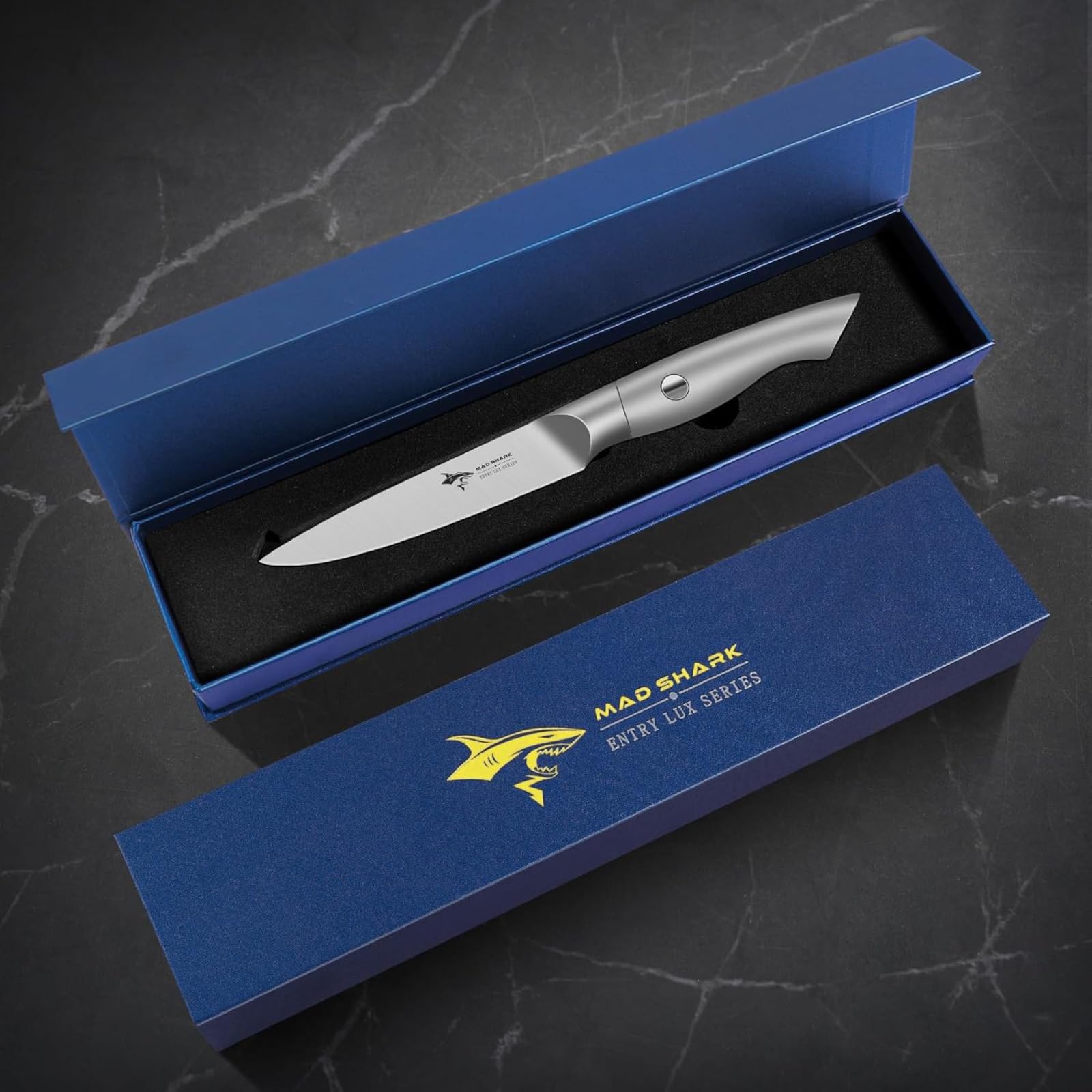 MAD SHARK 5-inch paring knife delivering fine, precise slicing results.