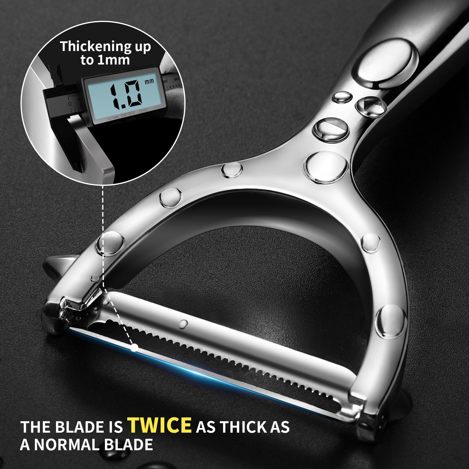 MAD SHARK rust-free stainless steel blade ensures lasting sharpness