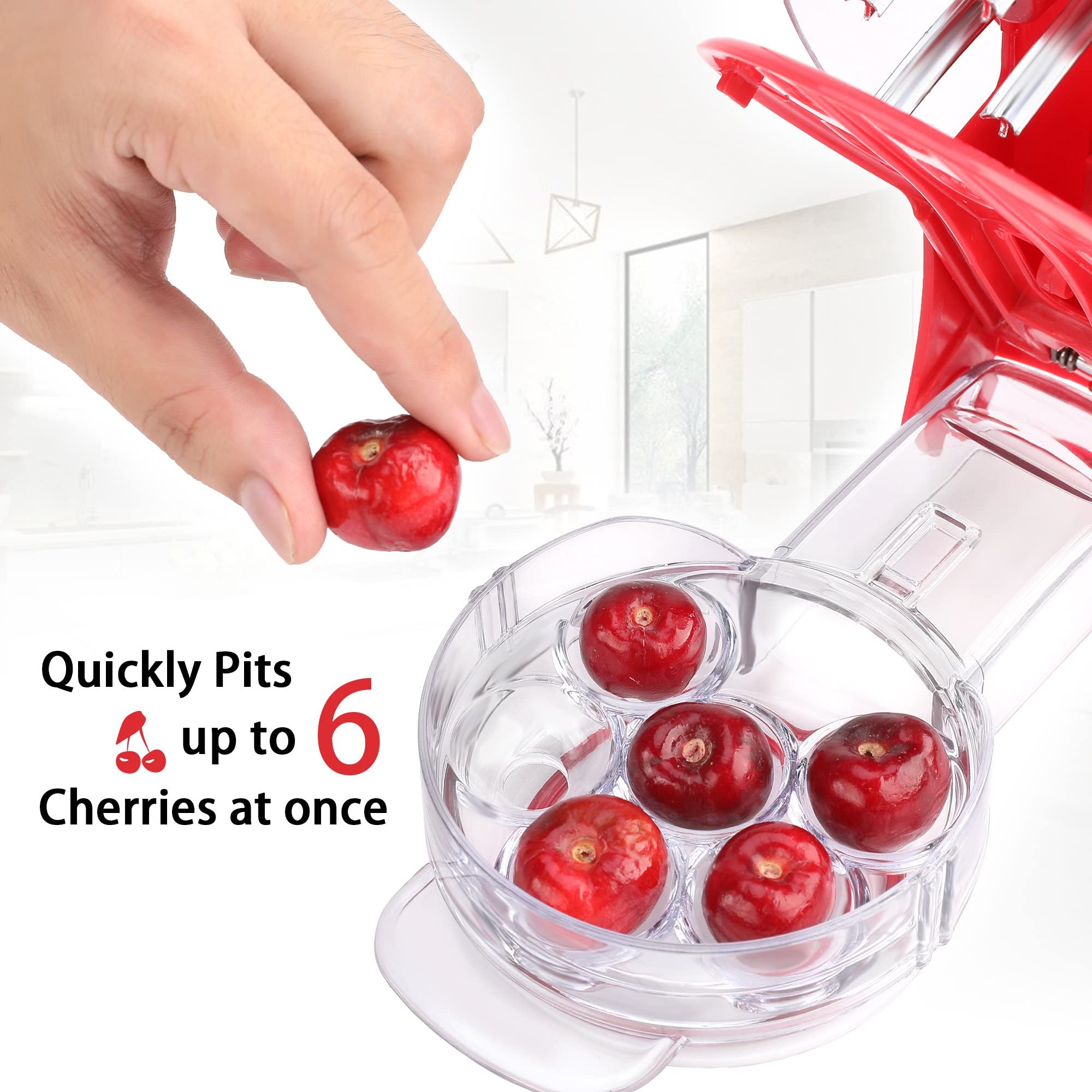 MADBURY Cherry Pitter's 304 stainless steel mechanism delivers smooth, consistent pressure.
