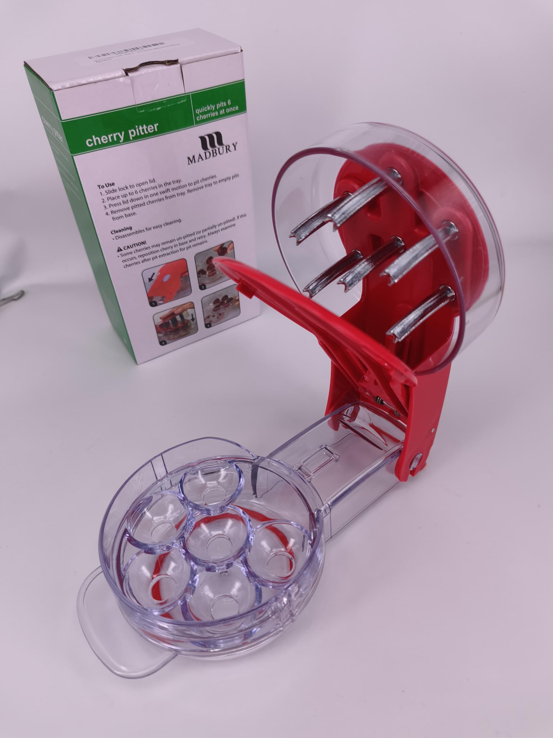 MADBURY Cherry Pitter is great for pies, jams, desserts and fresh fruit batches.
