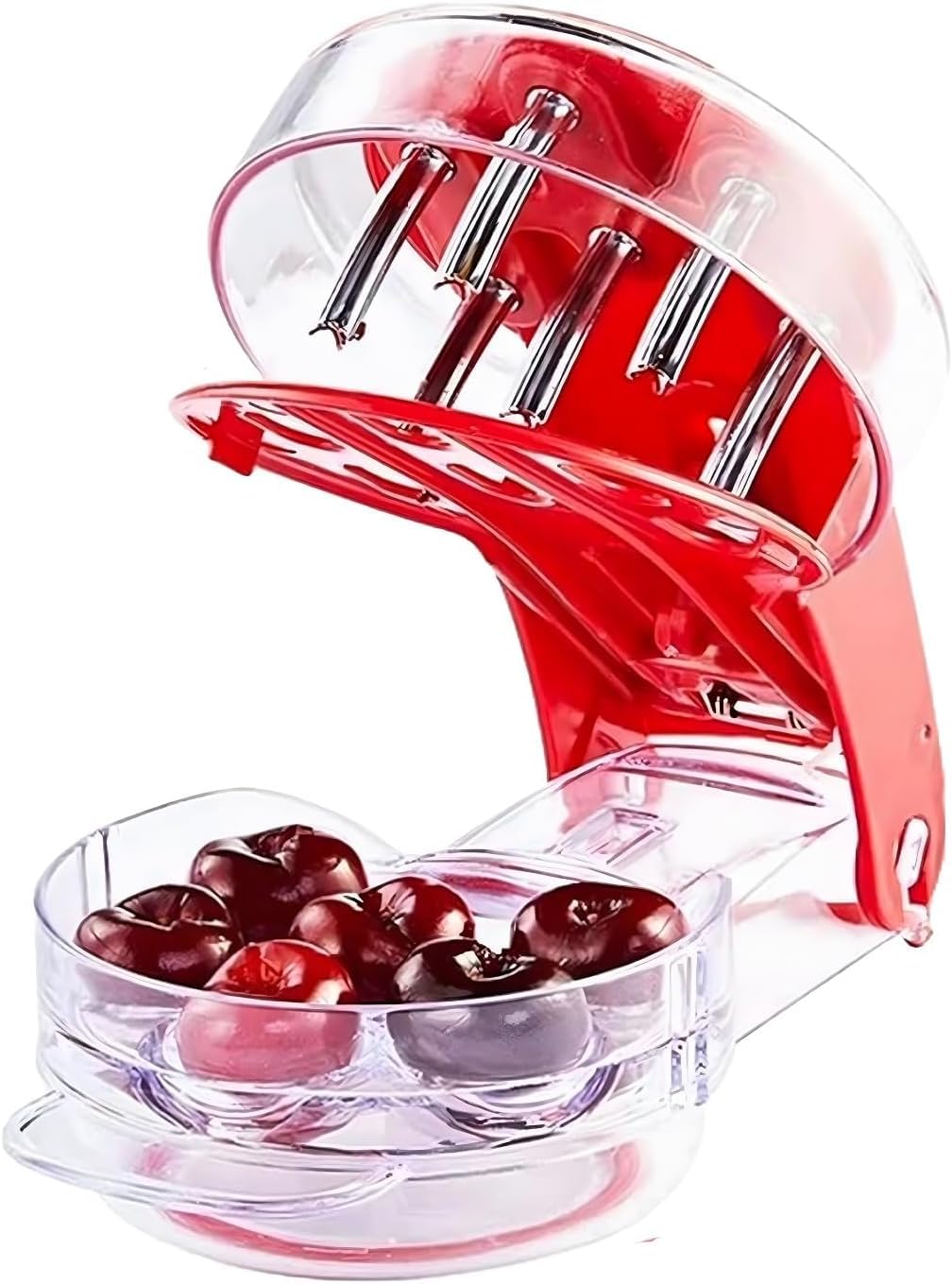 MADBURY Cherry Pitter pits six cherries at once for faster prep.