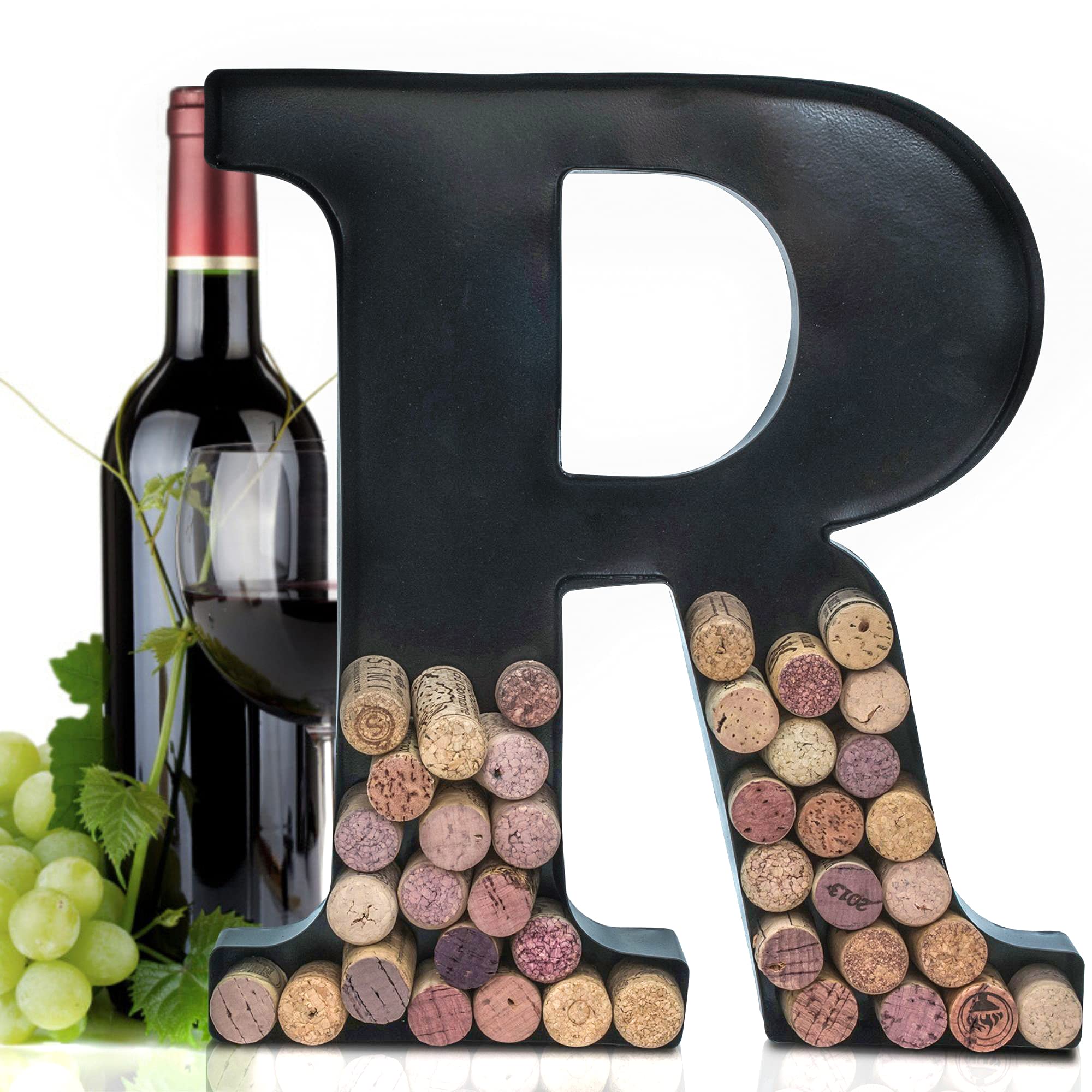 Made Easy Kit metal letter R cork holder wall mount with stylish cork display