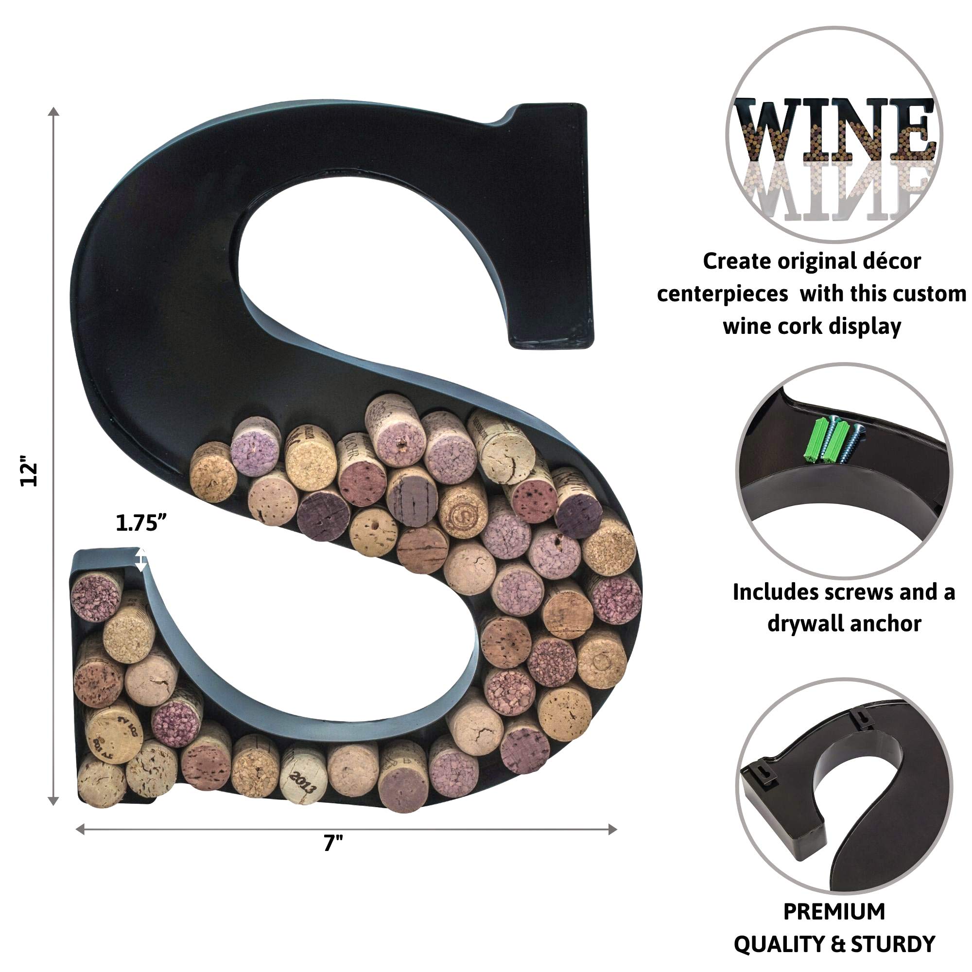 Made Easy Kit monogram cork display base designed for stylish home decor