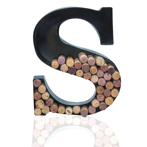 Made Easy Kit S letter monogram metal display with durable finish for long lasting cork storage