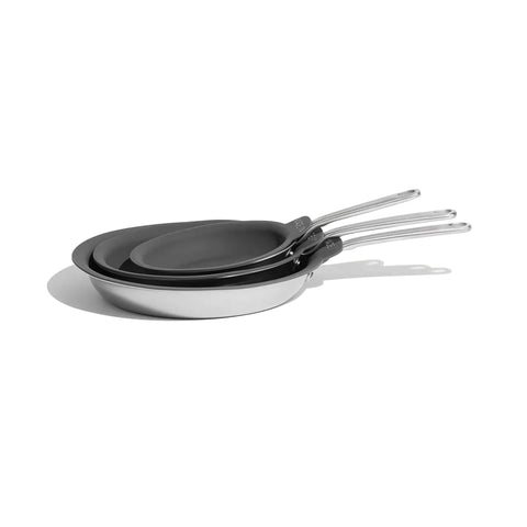Made In 10-inch pan protector safeguards pans in stacks with graphite tone