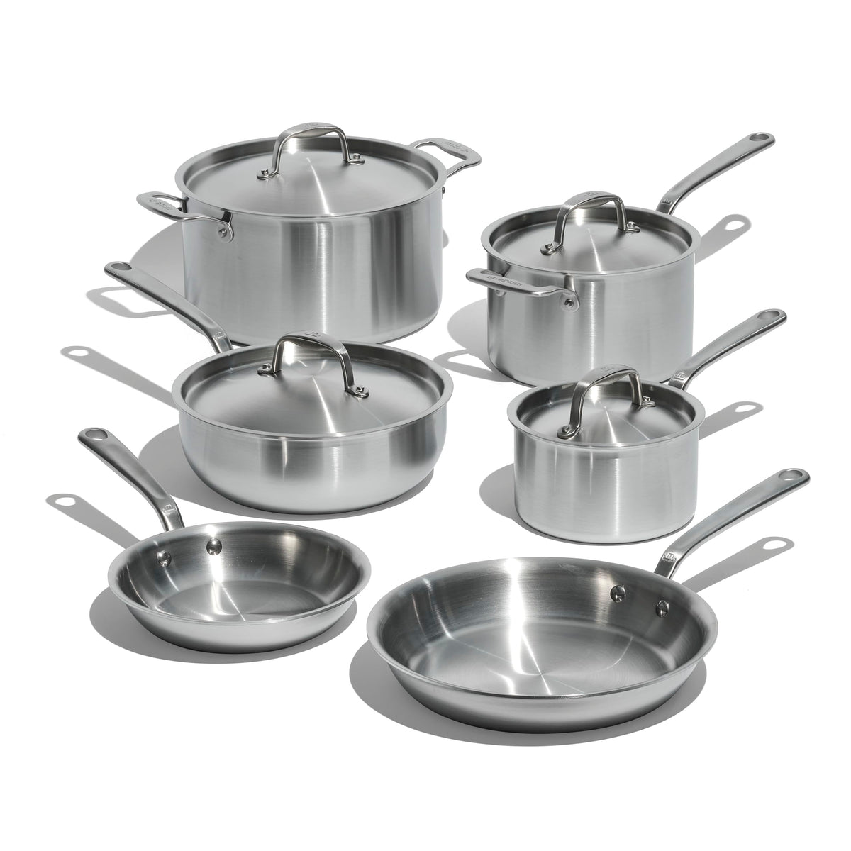 Made In 10-piece stainless clad set showing professional versatility.