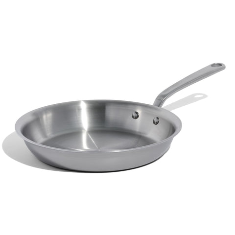 Made In 10-Inch Stainless Clad Frying Pan top view for precise searing and even heat