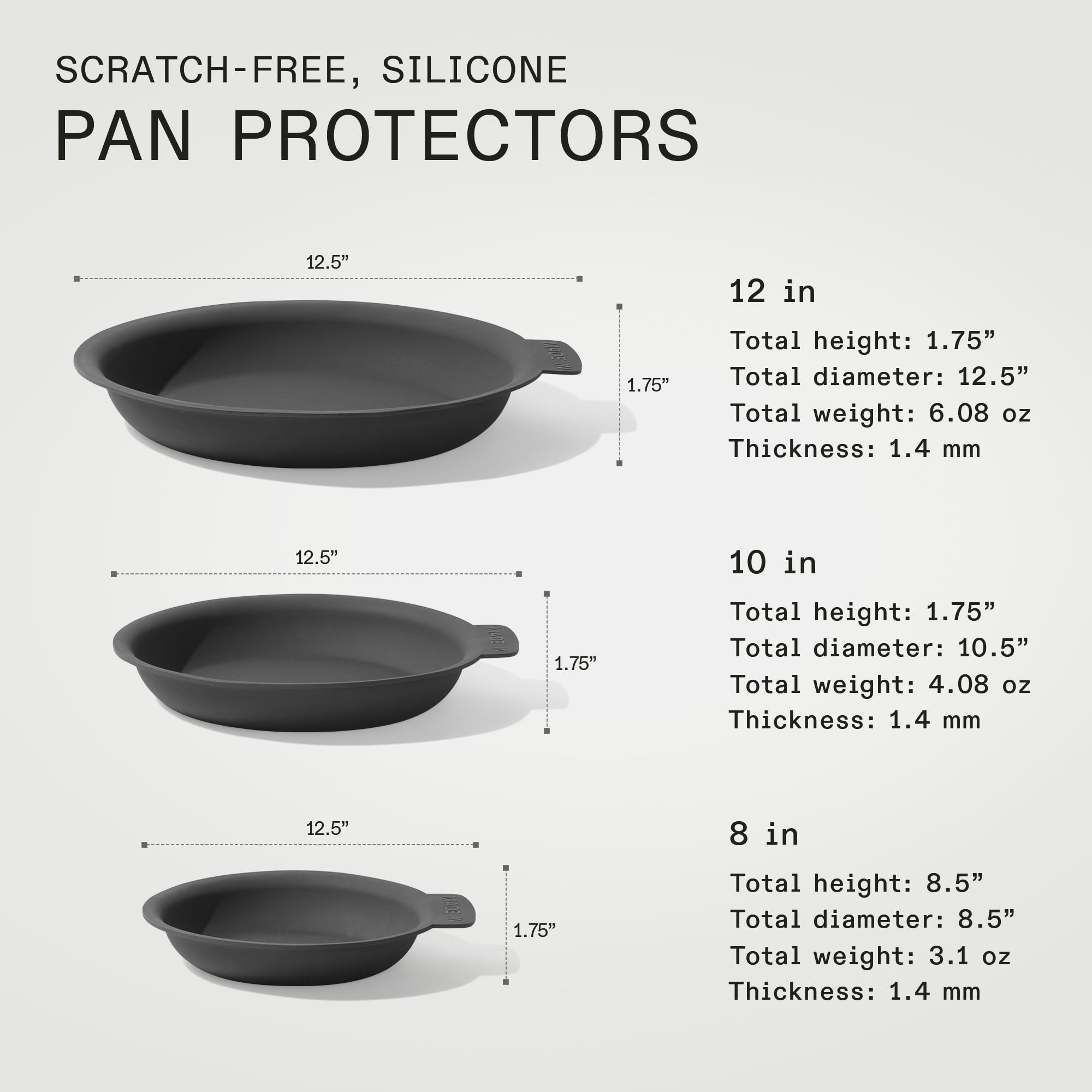 Made In pan protectors are dishwasher-safe for easy kitchen cleanup