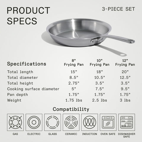 Made In induction-ready cookware compatible with modern stovetops.