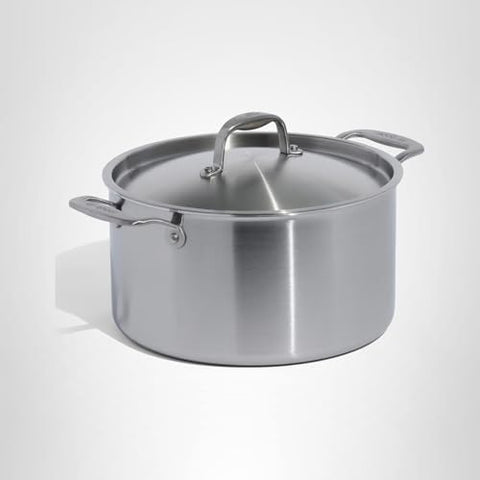 Made In stock pot in use for soups and large-batch cooking.