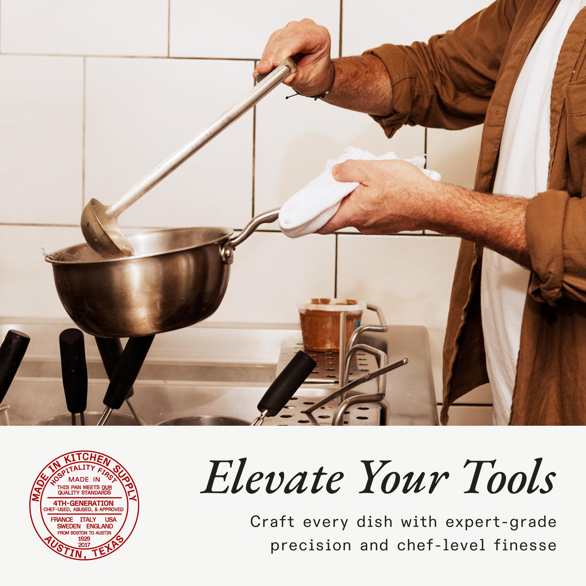 Made In Saucier Pan induction-compatible with stainless steel surface