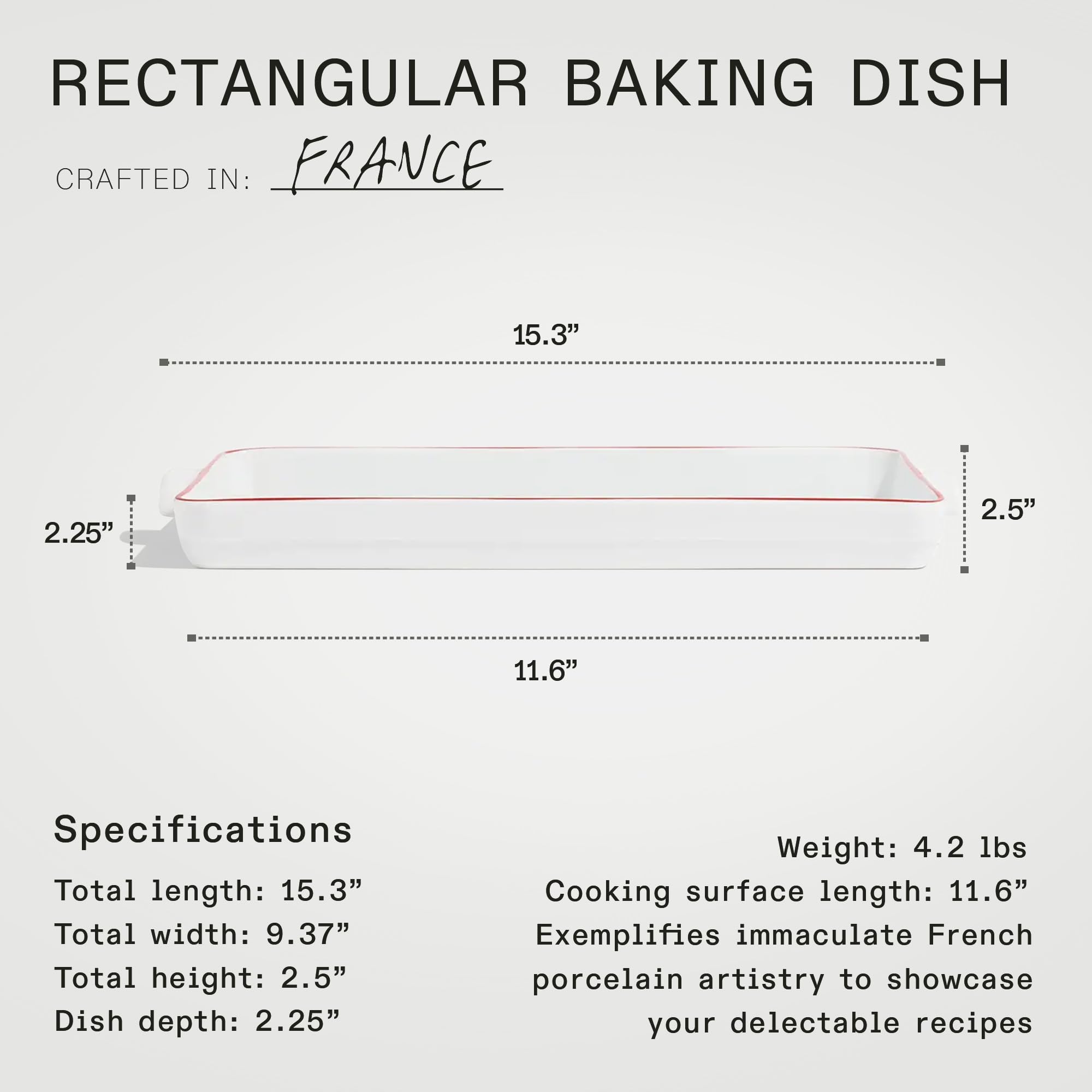 Made In France porcelain bakeware combines tradition with reliable oven-to-table serving.