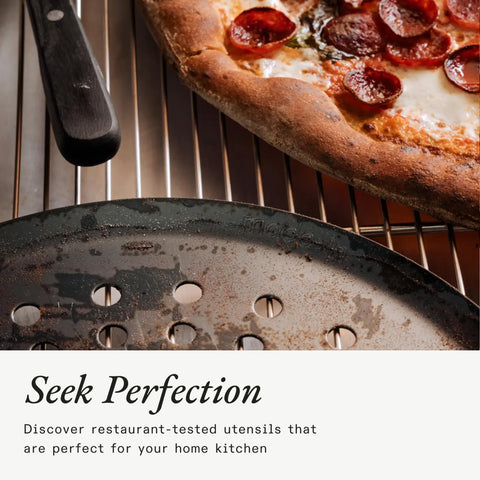 Made In pizza steel naturally benefits from non-stick properties for easy crust release.