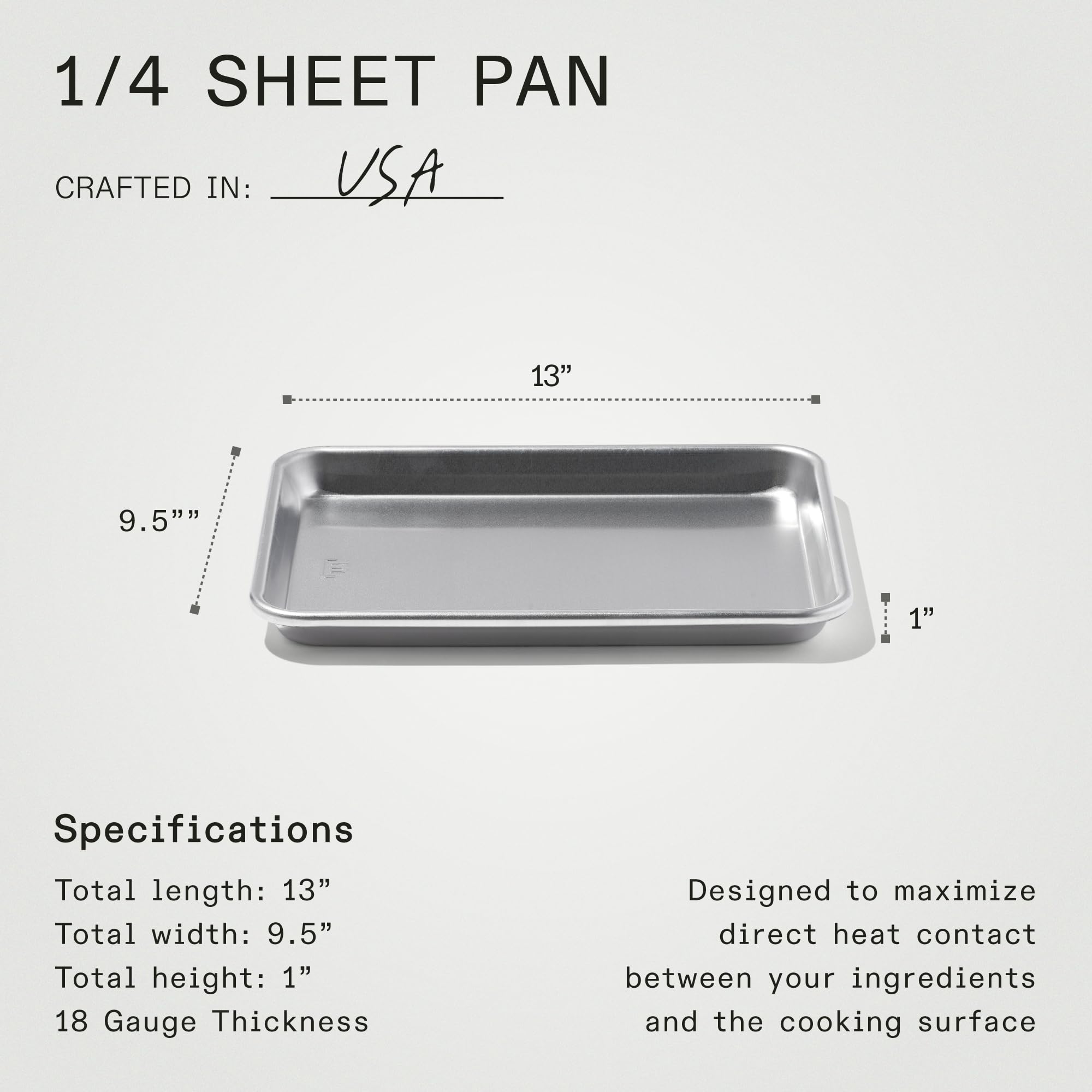 Made In Quarter Sheet Pan – USA-made with imported components for reliability