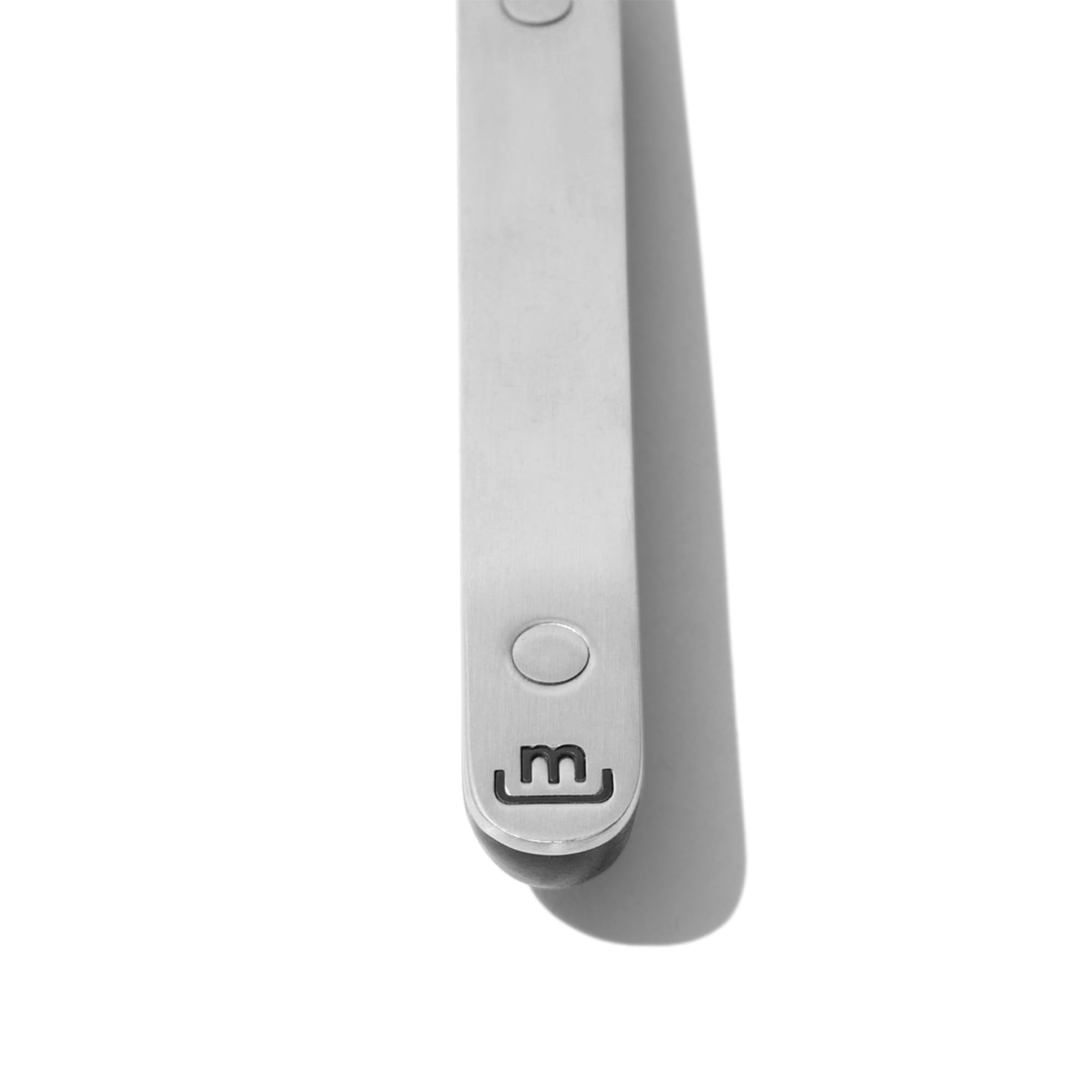 Made In Harbour Blue handle view highlighting comfortable grip for extended kitchen use