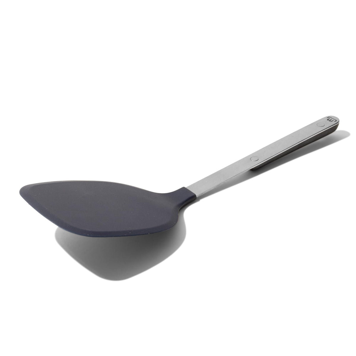 Made In rubber spatula Harbour Blue head detail for delicate flipping and precise turning