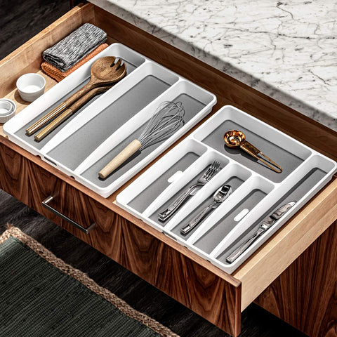 Madesmart utensil tray with rounded corners for quick cleaning and safety