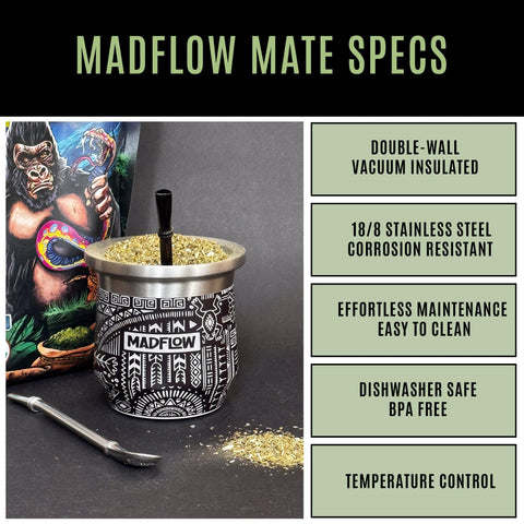 MADFLOW Yerba Mate Cup is dishwasher-safe for easy cleanup