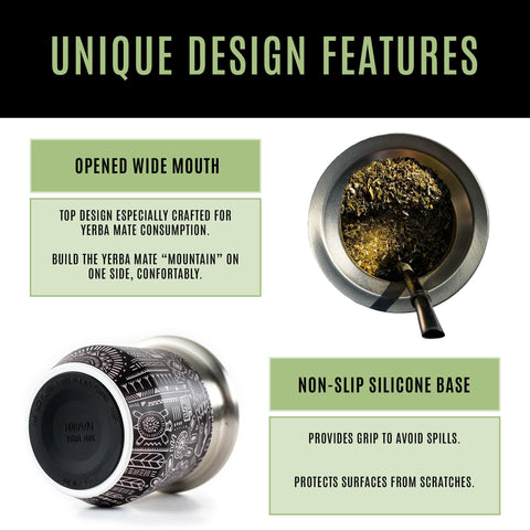 MADFLOW Yerba Mate Cup includes two bombillas for sharing and solo use