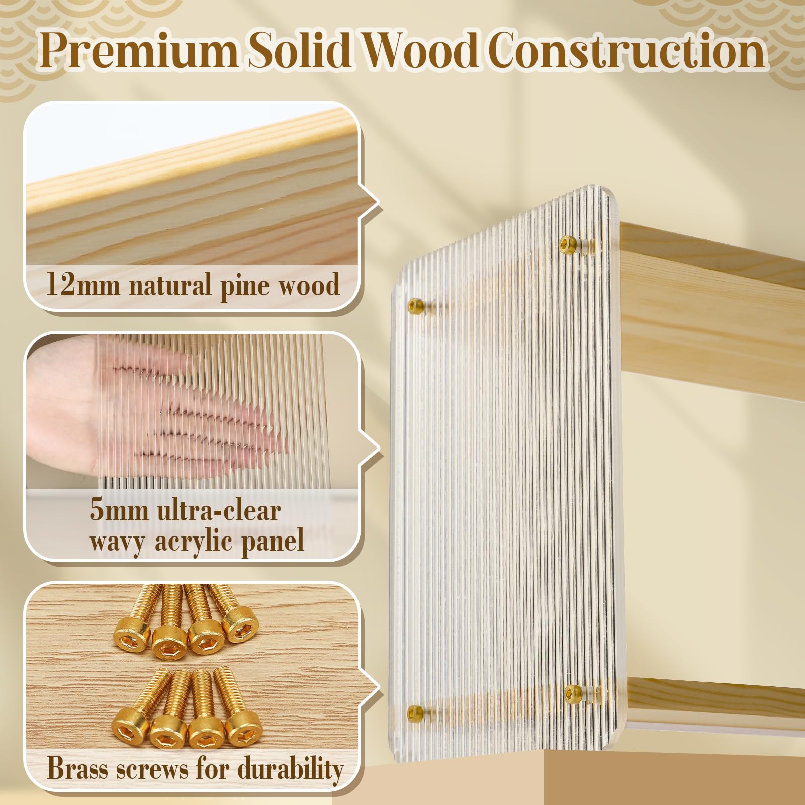 MADHOLLY pine wood frame highlights natural grain and sturdy build