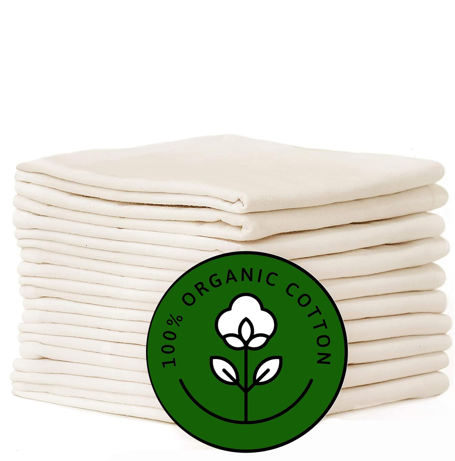 Madras Collections flour sack towel in ivory, highly absorbent for quick kitchen drying.