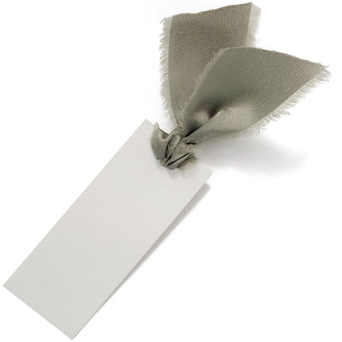 Maegmew place cards in dusty green provide elegant seating labels for weddings.