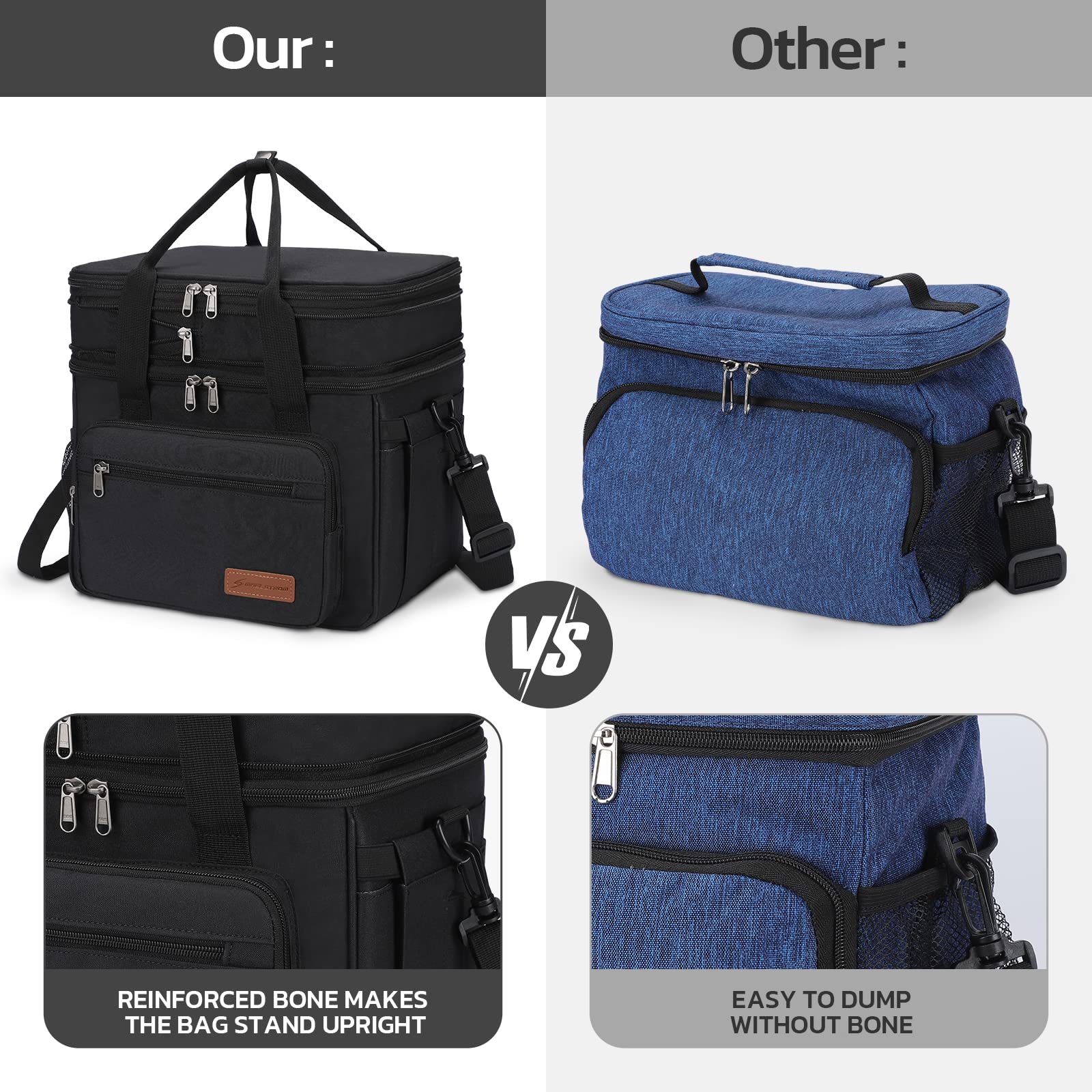 Maelstrom side pocket with tissue holder adds convenience on the go.