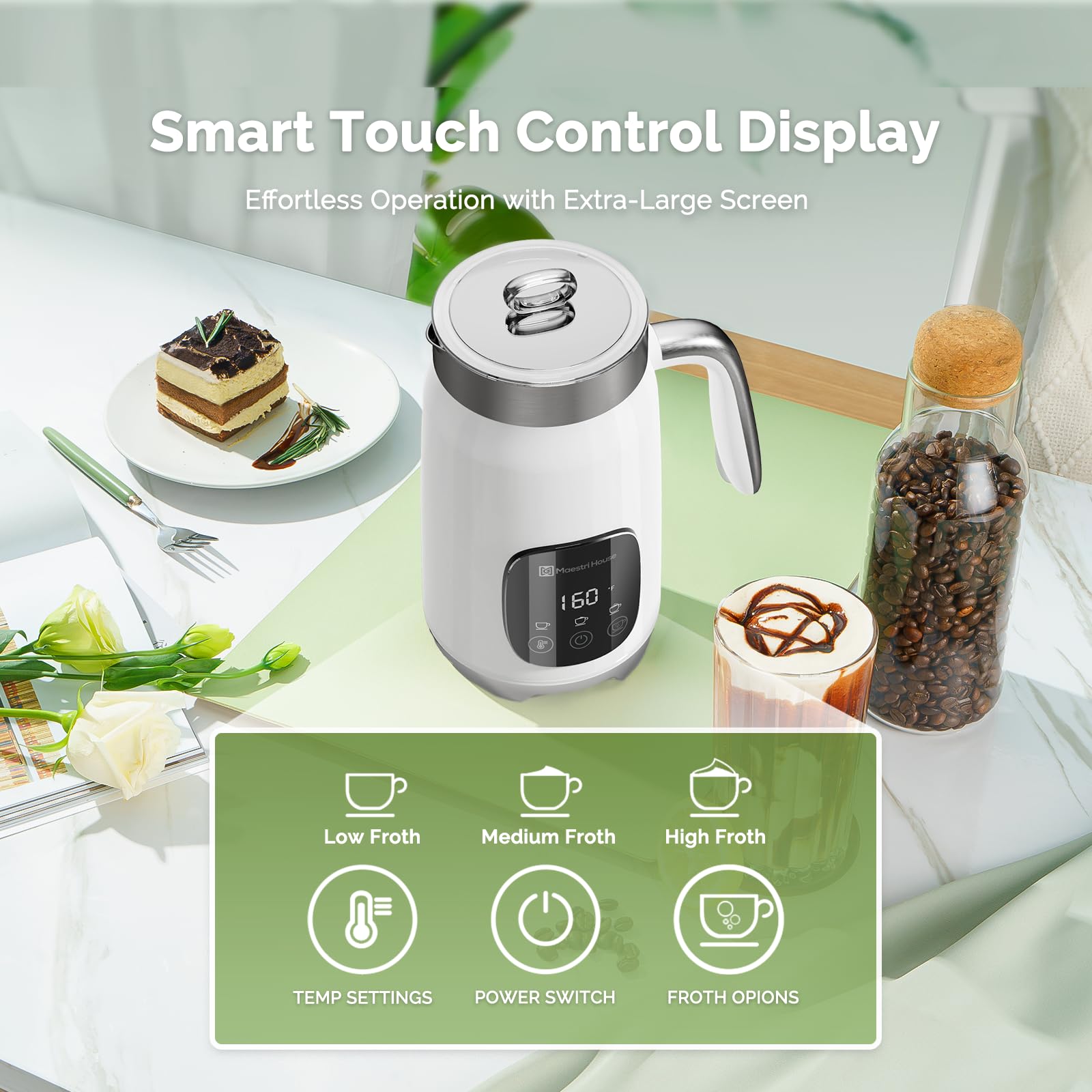 Maestri House DualFro 400 froth thickness options help tailor drinks