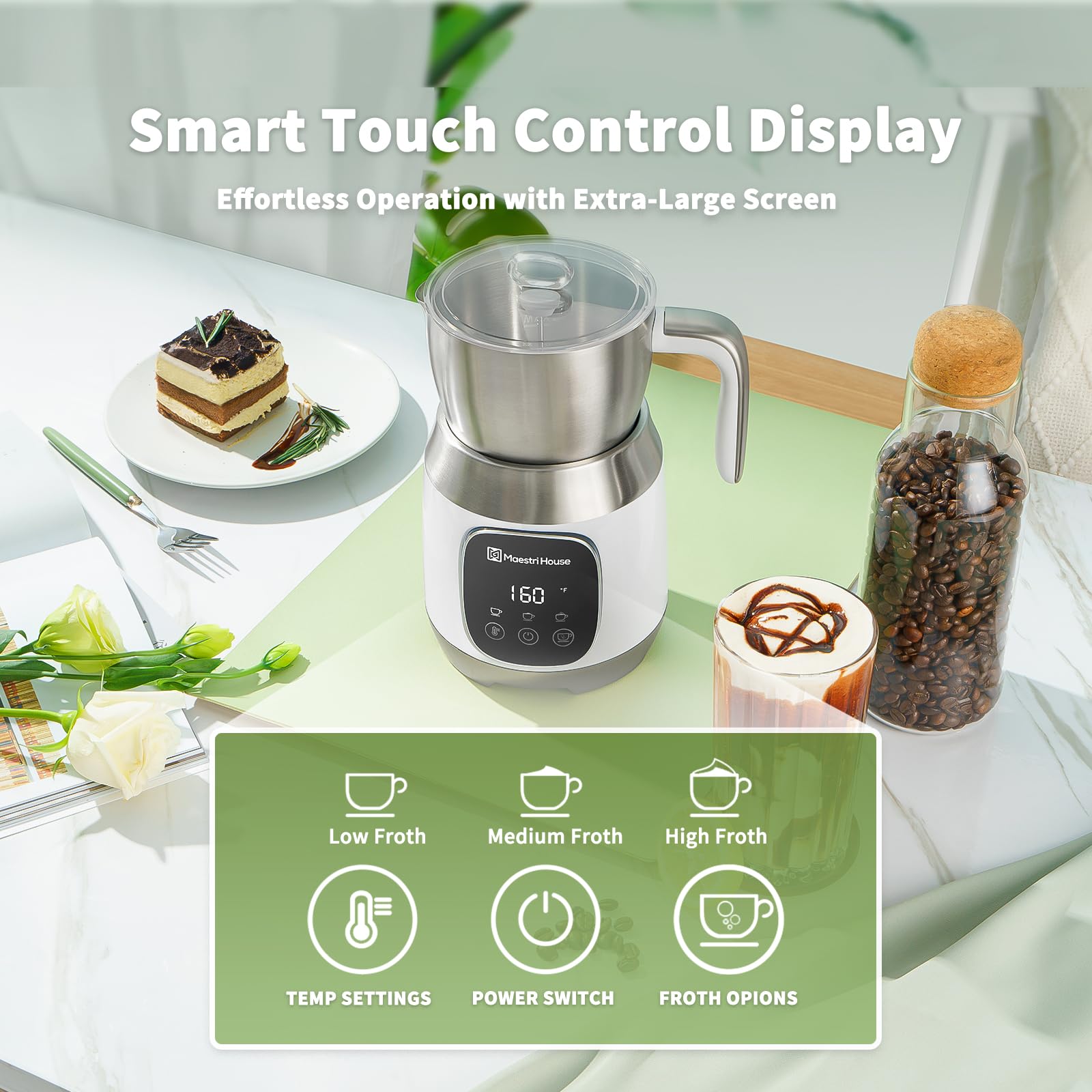 Maestri House DualFro 600 froth thickness options help customize texture