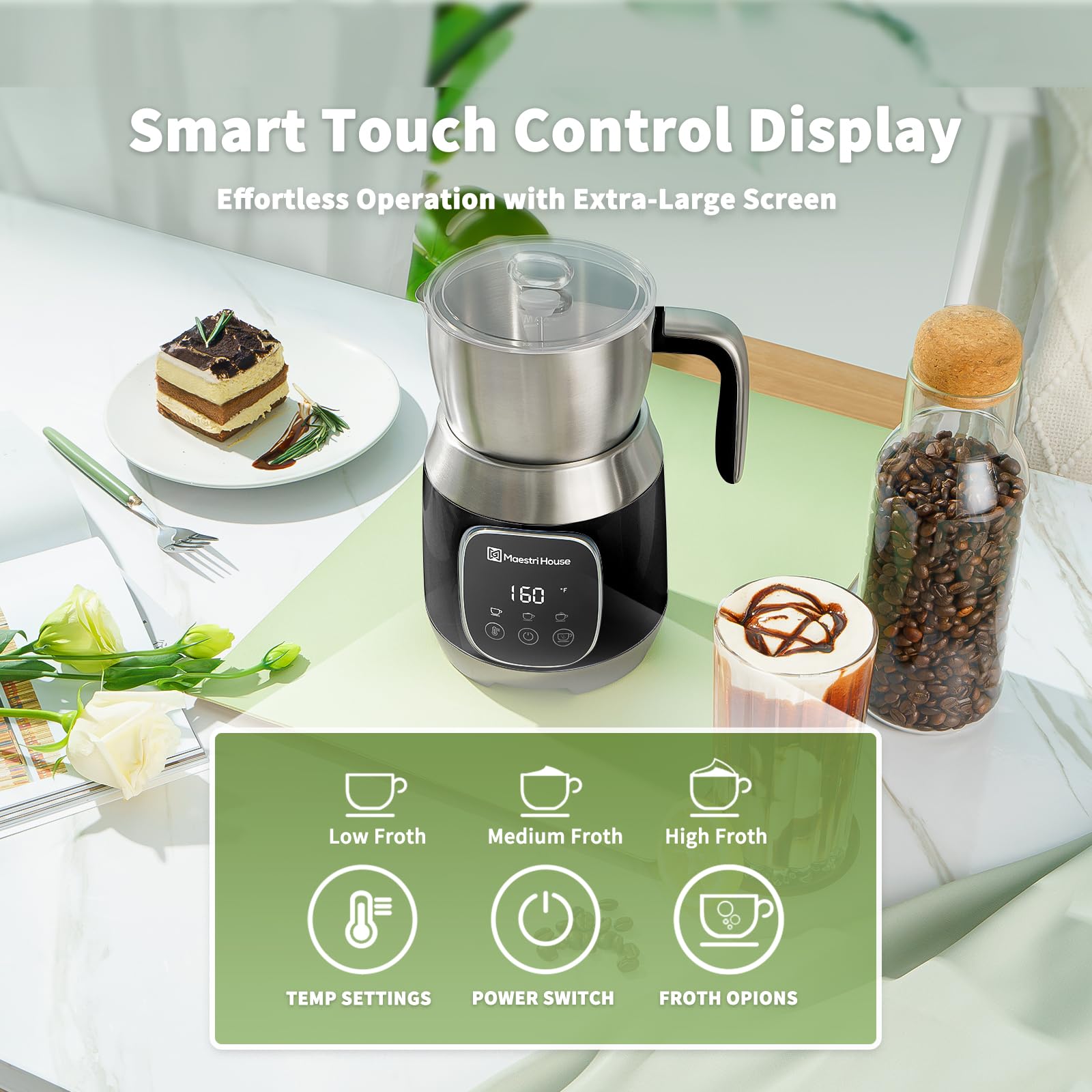 Maestri House DualFro 600 large-capacity jug ready for multiple drinks.