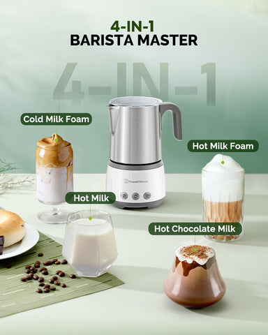Maestri House hot chocolate milk blends rich chocolate with smooth milk.