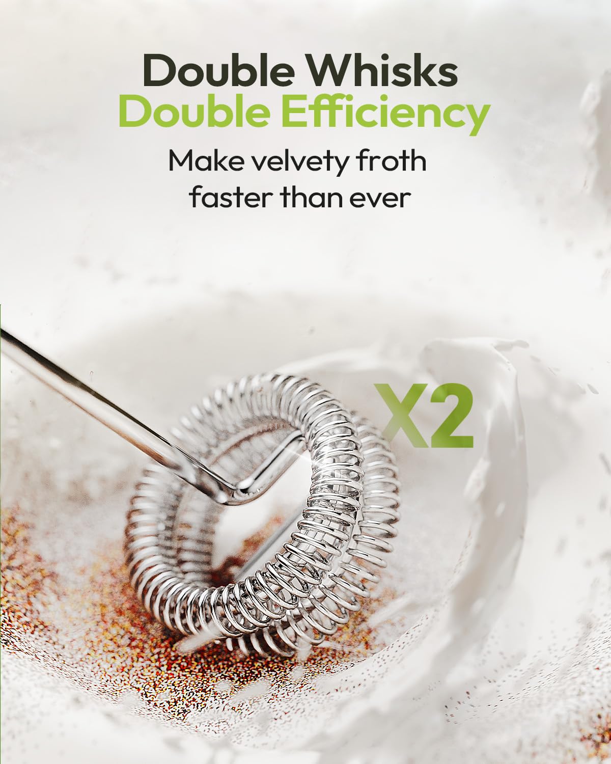 Turbo engine delivers rich foam at 8000 RPM for fast performance