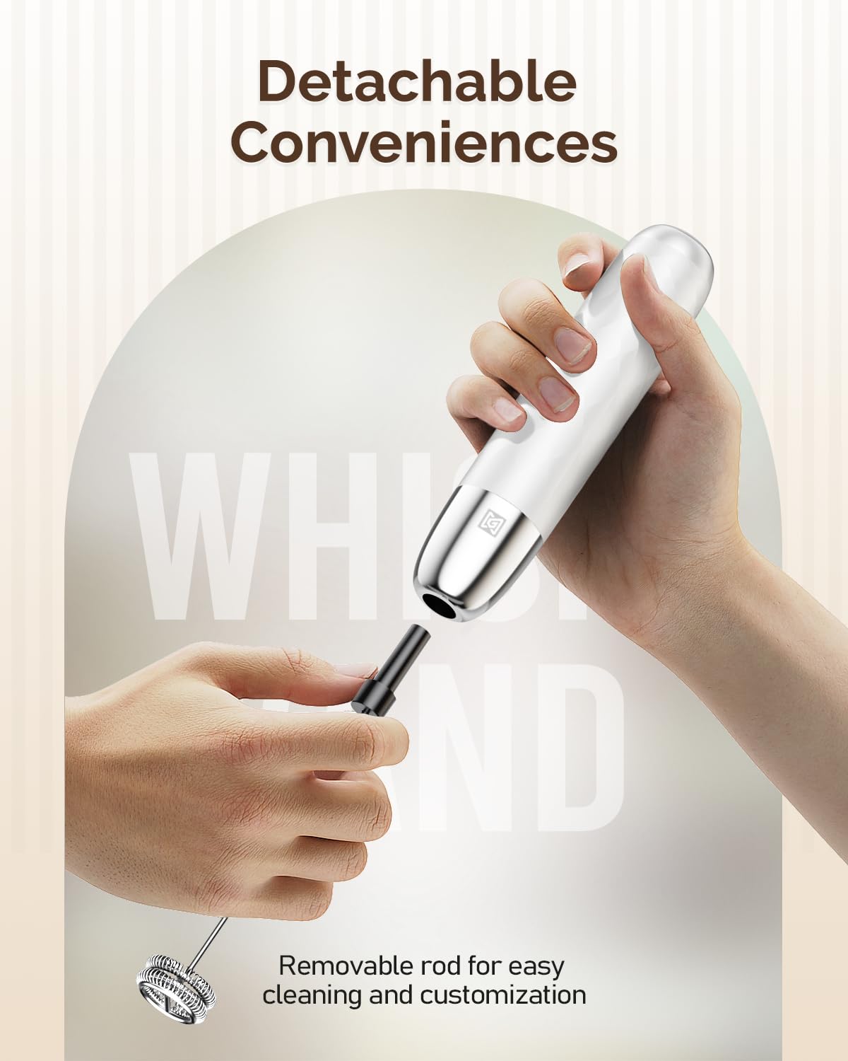 Maestri House Lunafro Mini handheld foamer for on-the-go lattes and cappuccinos
