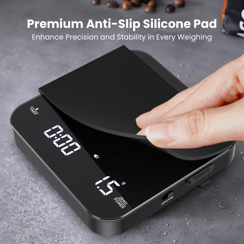 Hidden LED display on Maestri House Mini Coffee Scale