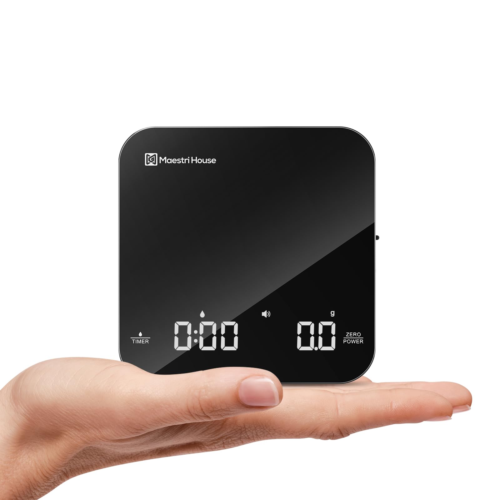 Maestri House Mini Coffee Scale with detachable silicone pad for protection