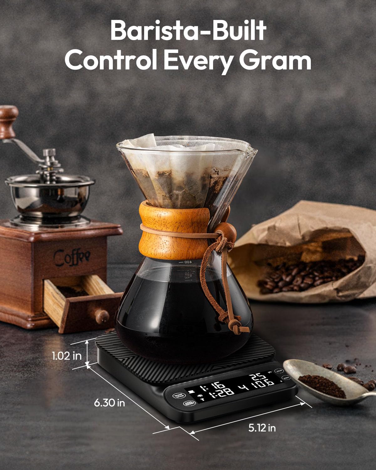 Maestri House S3 pour-over setup with spill-resistant design.