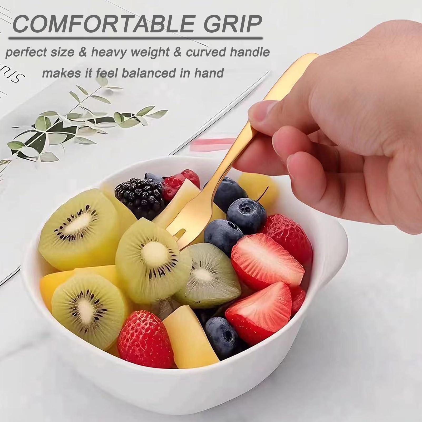 Mafier versatile forks for fruits, cheese, olives on a charcuterie board.