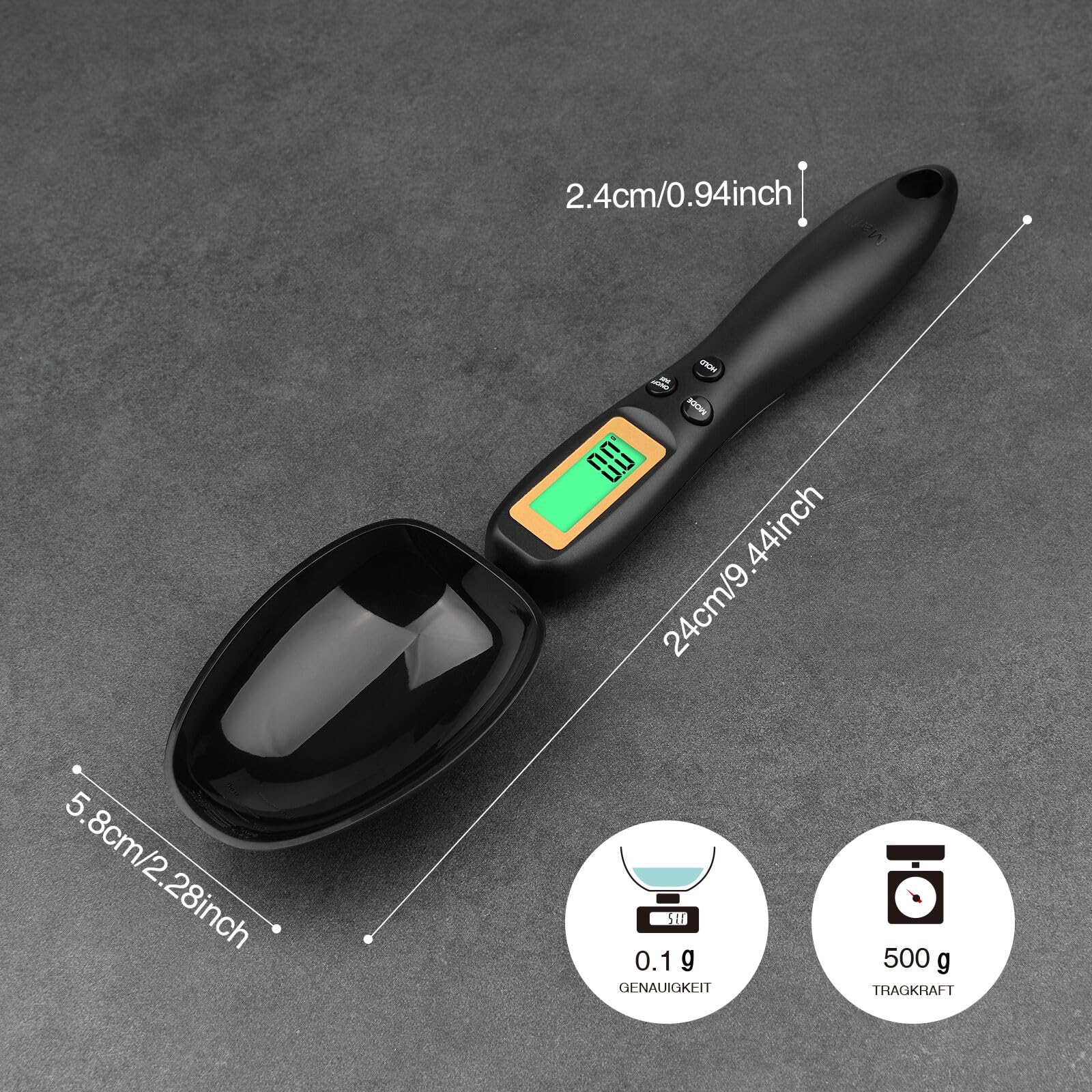 Mafiti digital measuring spoon compact storage design saves counter space