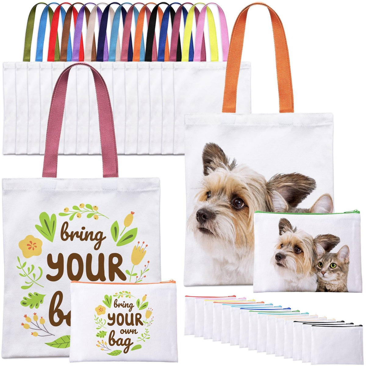 mafye sublimation tote bags blank set for DIY decor and gifts
