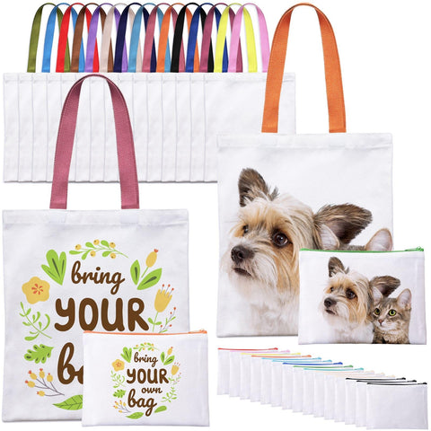 mafye sublimation tote bags blank set for DIY decor and gifts