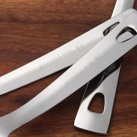 Magatu dishwasher safe serving spoons in stainless steel for busy events.