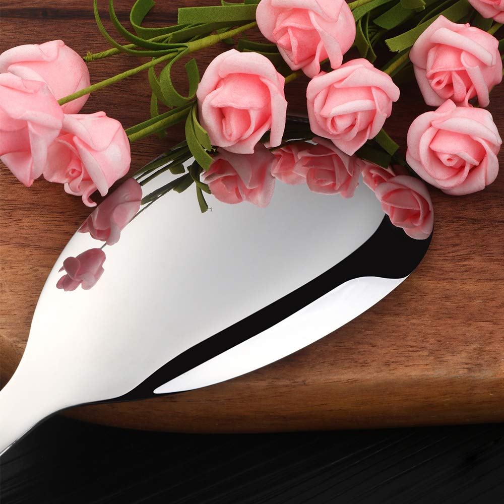 Magatu silver buffet spoons for catering with upscale presentation.