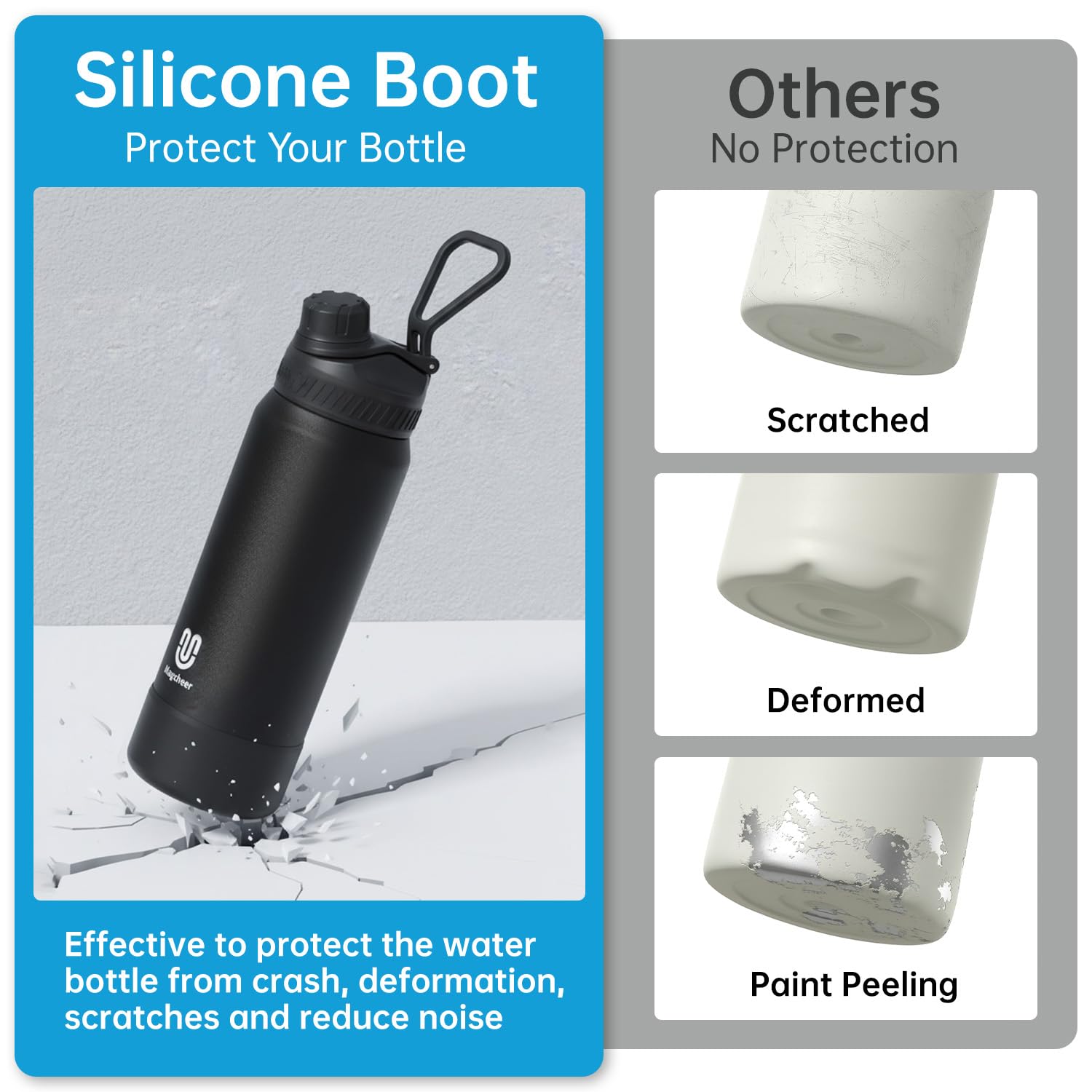 Magcheer bottle carry handle and non-slip base for on-the-go reliability
