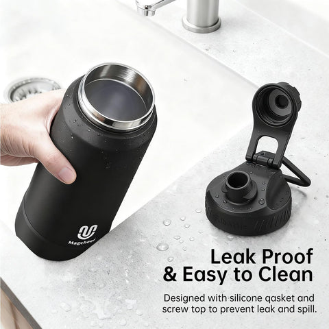 MagCheer bottle with sweat-proof metal exterior for comfortable grip